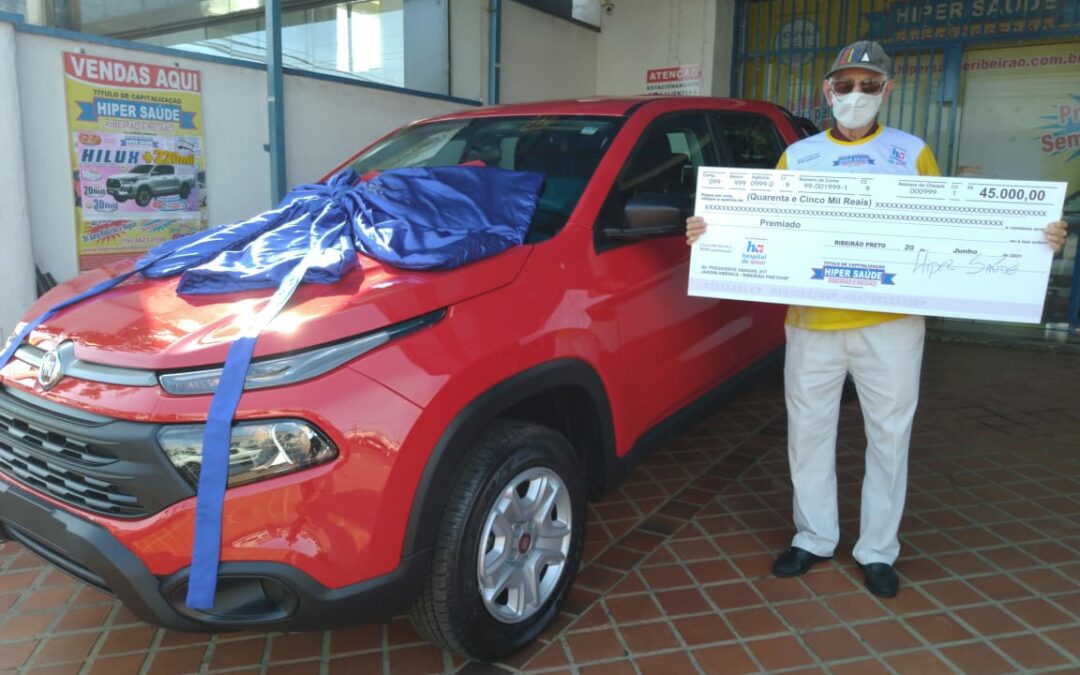 Ganhador da Fiat Toro mais R$ 45 mil do Hiper Saúde é de Santa Cruz das Palmeiras