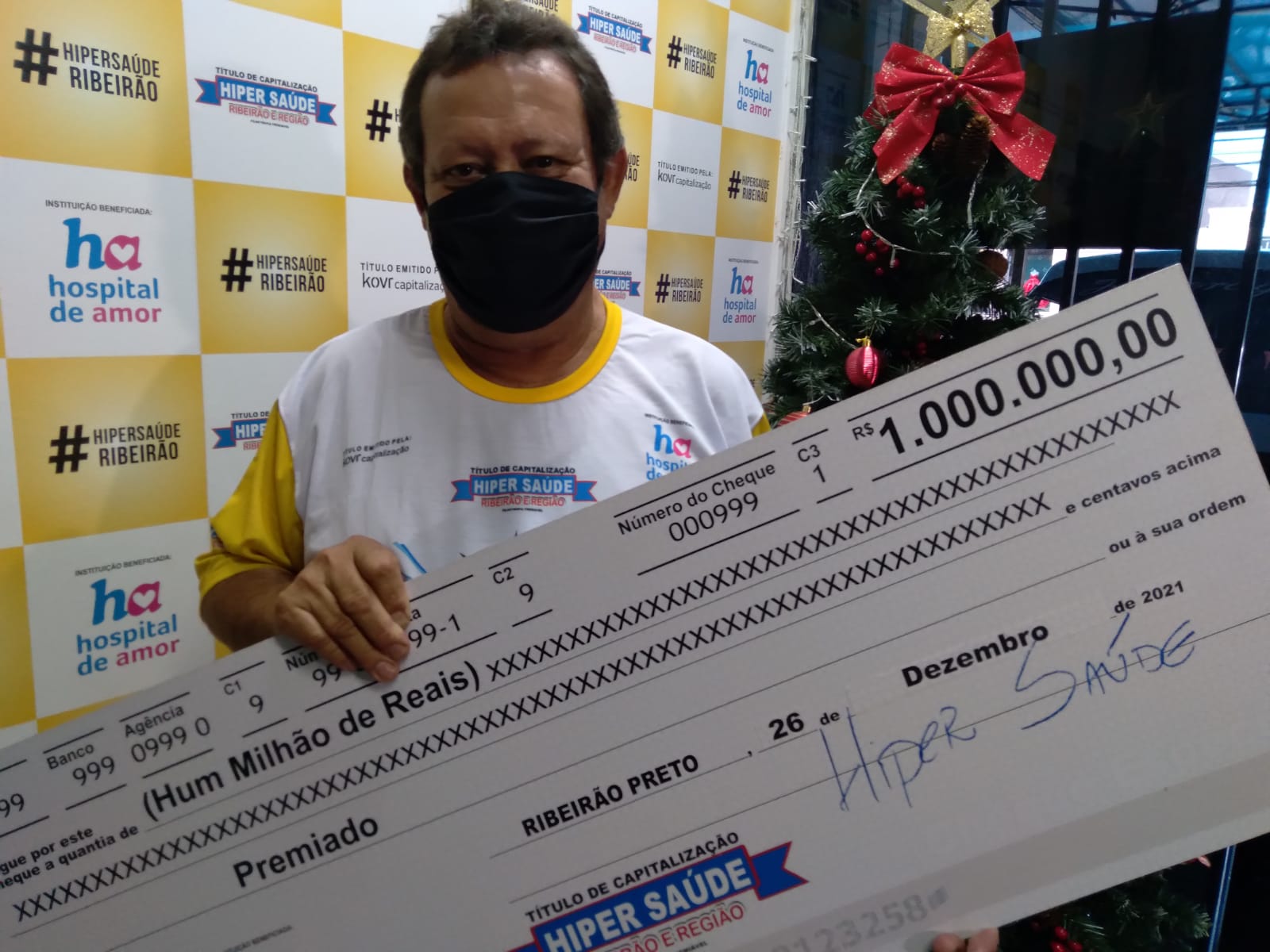 Morador de Leme ganhou um milhão de reais no Hiper Saúde especial de Natal