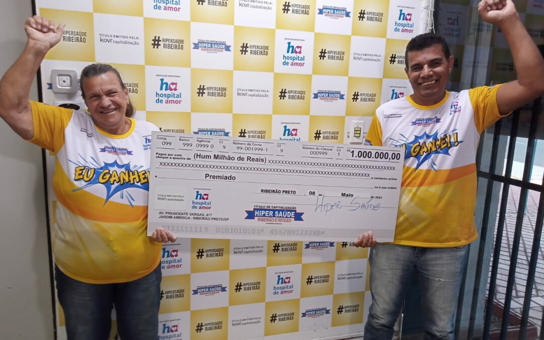Dois ganhadores dividem o prêmio de um milhão de reais no Hiper Saúde Dia das Mães